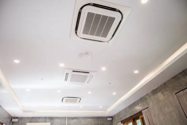 Modern ceiling mounted cassette type air conditioning system